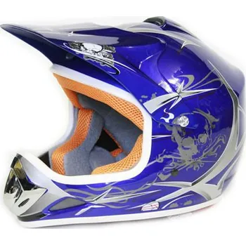 Helma na motorku Dětská Moto Helma Nitro, Modrá M