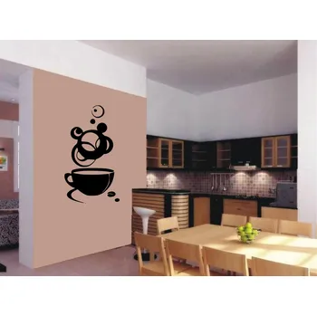 samolepka Merci-shop.Samolepka na zeď - Hrníček kávy 17 x 30 cm
