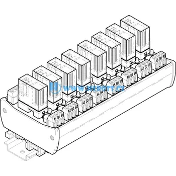 Relé RF8-24-34, 8x relé v patici, cívka 24V~, 1P, 250V~ / 5A