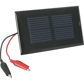 solární panel Fotovoltaický solární panel 1V/0,2W + krokosvorka (10cm připojovací kabel a krokosvorka )