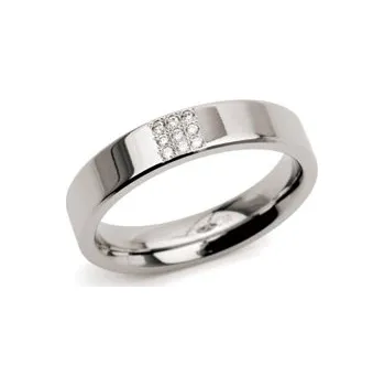 Prsten Titanový prsten s diamanty Boccia 0121-02 Obvod 54 mm