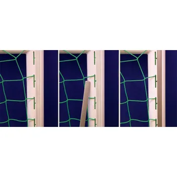 Fotbalová branka Ochrana sítě branky Schäper 7,32x2,44 m - barva bílá (Hliníkové profily pro zabezpečení sítě k hlavnímu rámu branky )