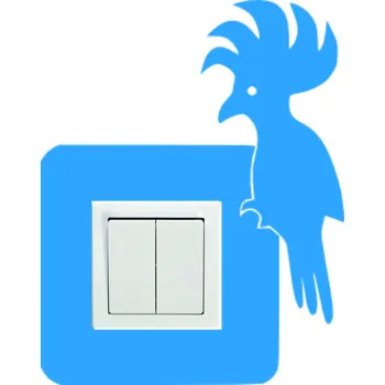 samolepka Merci-shop. Samolepka na zeď vypínač - Papoušek ( 17 x 22 cm )