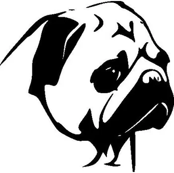 samolepka Merci-shop.Samolepky na auto Mops pes 2 ( 12 x 12 cm )