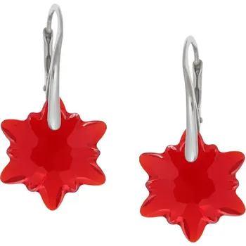 Náušnice Lafira stříbrné náušnice Edel červené 1043