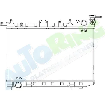 Chladič motoru Chladič vody NISSAN Almera (N15) 06.95-02.00 LP.0000.1732.24-173224 - DOPRAVA ZDARMA
