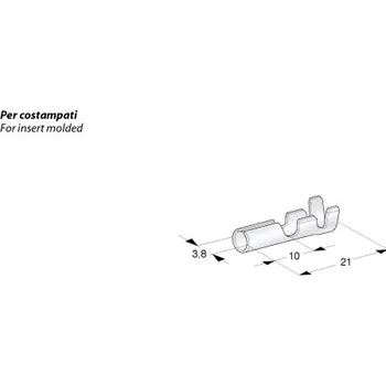 Auto elektroinstalace Konektor - dutinka 3,8mm kulatá pro vodič 0,5-2,5mm (PIN TERMINAL L21 F4)