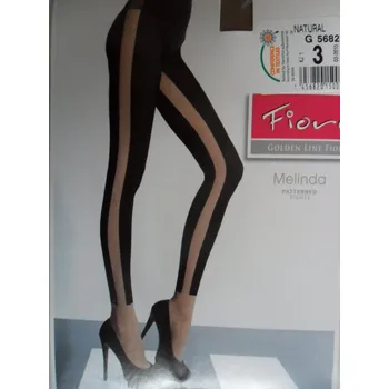 Dámské punčochy MELINDA 40den-punčochové kalhoty Fiore natural 2-S (vzorované punčochové kalhoty)