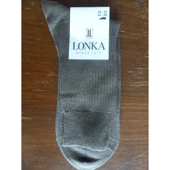 ORAVEC-pánské ponožky LONKA khaki 43-45(29-30) (pánské společenské vlněné ponožky)