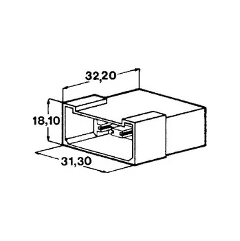Auto elektroinstalace Kryt na 6 kolíků 6,3mm bílý (pro dutinku 427926)