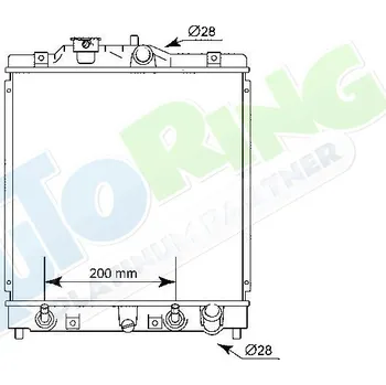 Chladič motoru Chladič vody HONDA Civic LB i Combi (MBxx, MC2) 1997-05.01 LP.0000.1620.85-184288 - DOPRAVA ZDARMA