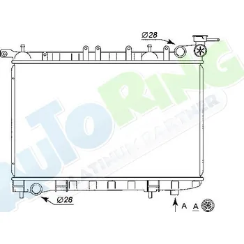 Chladič motoru Chladič vody NISSAN Sunny (N14) 09.90-1997 LP.0000.1699.95-171600 - DOPRAVA ZDARMA