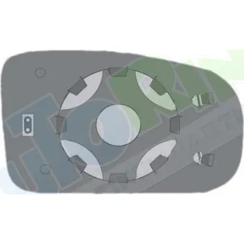 Auto zrcátko Sklo zrcátka vnějšího MINI One i Cooper (R50,52,53) 05.01-06.07 LP.0000.1119.54-111954 - DOPRAVA ZDARMA