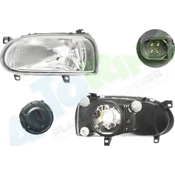 Přední světlomet Hlavní světlomet VOLKSWAGEN Golf 3 (1H) 07.91-03.99 LA.0000.8739.22-53648 - DOPRAVA ZDARMA