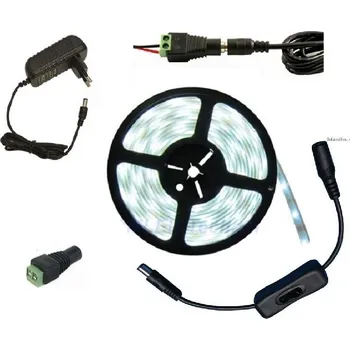 LED páska Light LED pásek 5050 60LED/m IP65 14.4W/m čistá bílá, 2 metry, komplet vypínač (LED pásek 2 metry SMD 5050 28W komplet)