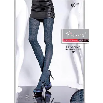 Dámské punčochy ROSANNA 60den-punčochové kalhoty FIORE grafit-šedé 2-S (vzorované punčochové kalhoty z mikrovlákna)