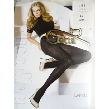 Dámské punčochy Gatta Loretta 56 50 den Punčochové kalhoty nero-černé 2-S (vzorované punčochové kalhoty bez vyznačeného sedu)