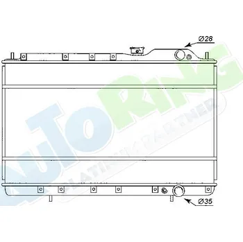 Chladič motoru Chladič vody MITSUBISHI Colt i Lancer (C10) 1984-1992 LP.0000.1720.37-172037 - DOPRAVA ZDARMA