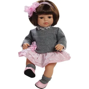 Panenka Realistická panenka Laura s mašlí od firmy Berjuan ze Španělska (Doprava zdarma)