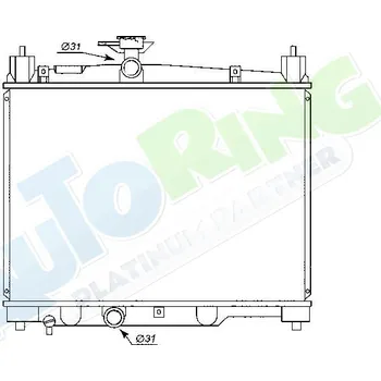Chladič motoru Chladič vody TOYOTA Yaris (CP10,XP10) 04.02-2006 LP.0000.1654.08-189681 - DOPRAVA ZDARMA