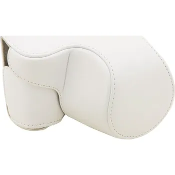 Pouzdro na mobilní telefon Kožené pouzdro pro SONY ALPHA A5000 / A5100 bílé (Stylové retro pouzdro pro a5000 / a5100)