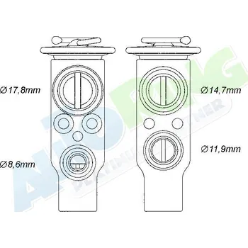 Ventil klimatizace Expanzní ventil klimatizace PEUGEOT 306 (7xx) 04.97-1999 LP.0000.2880.97-288455 - DOPRAVA ZDARMA