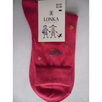 EKYTIČKY-dětské ponožky LONKA tmavě modré 33,5-35 (22-23) (dětské ponožky z mercerované bavlny)