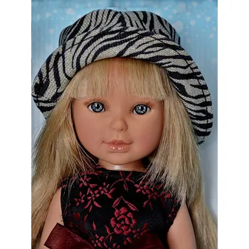 Panenka Realistická panenka Paulina v červeno-černých šatech od firmy Vestida de Azul (Doprava zdarma)