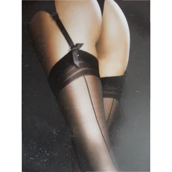 Dámské punčochy Fiore Marlena 20 den Punčochy tan-středně hnědé (lycrové punčochy na podvazkový pás se švem)