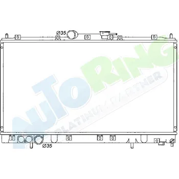 Chladič motoru Chladič vody MITSUBISHI Galant (EA0) 08.96-2004 LP.0000.1748.80-174880 - DOPRAVA ZDARMA