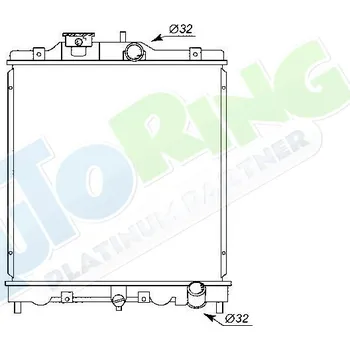 Chladič motoru Chladič vody HONDA Civic LB (MAxx,MB1) 1995-1997 LP.0000.1749.07-179430 - DOPRAVA ZDARMA