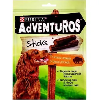 Pamlsek pro psa Purina Adventuros Sticks s bizoní příchutí 120 g