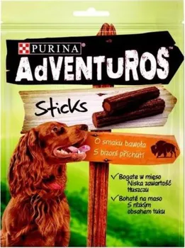 Pamlsek pro psa Purina Adventuros Sticks s bizoní příchutí 120 g