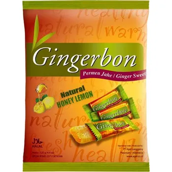 Bonbon Zázvorové bonbóny Gingerbon Honey Lemon 125g