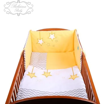 Dětsný nábytek Belisima 3D Povlečení do postýlky Hvězdička žluté