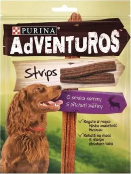 Pamlsek pro psa Purina Adventuros Strips s příchutí zvěřiny 90 g
