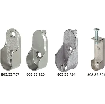 Nábytkové kování Koncovka pro oválnou šatní tyč na 3 vruty