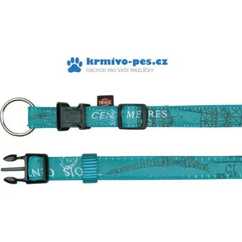 Obojek pro psa Obojek Modern Art PARIS M-L 35-55 cm/20 mm petrolejový - POSLEDNÍ KUS