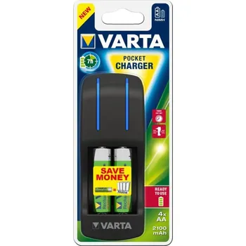 Nabíječka baterií Varta Pocket Charger 4xAA 2 100 mAh