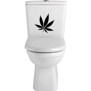 Samolepící dekorace Samolepka na WC List marihuany (dekorace do bytu)