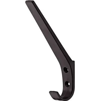 Nábytkové kování Šatní černý háček z plastu - velký