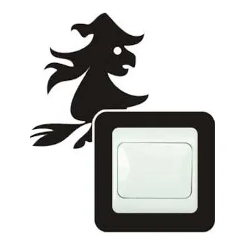 Samolepící dekorace Samolepka pod vypínač Čarodějnice