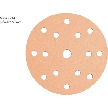 Brusný papír Mirka Gold, brusný kotouč na dřevo a laky Ø 150 mm P100