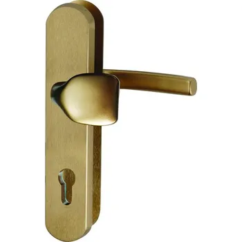 Dveřní kování Bezpečnostní kování F4/72 (802) oval masiv (bez překrytu)