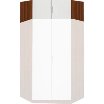 Nástavec na skříň IDEA Nástavec rohový 61555 ořech/bílá