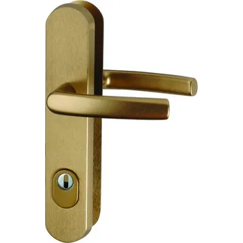 Dveřní kování Bezpečnostní kování F4/72 (R4) oval masiv (s překrytem)