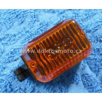 Směrový světlomet Blikač - hranatý, oranžové sklo Simson