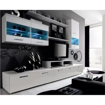 Obývací stěna CAMA Obývací stěna LOGO II bílý lesk