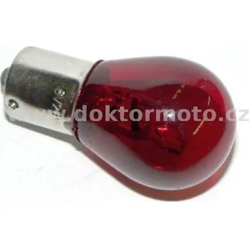 Autožárovka Žárovka 6V 21W BA15D - červená