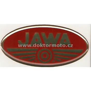 Auto-moto Nálepka Jawa - vínovo zlatá, zalitá